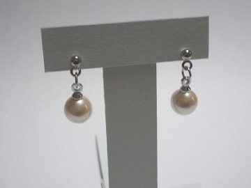 mm珠ベーシックドロップピアス